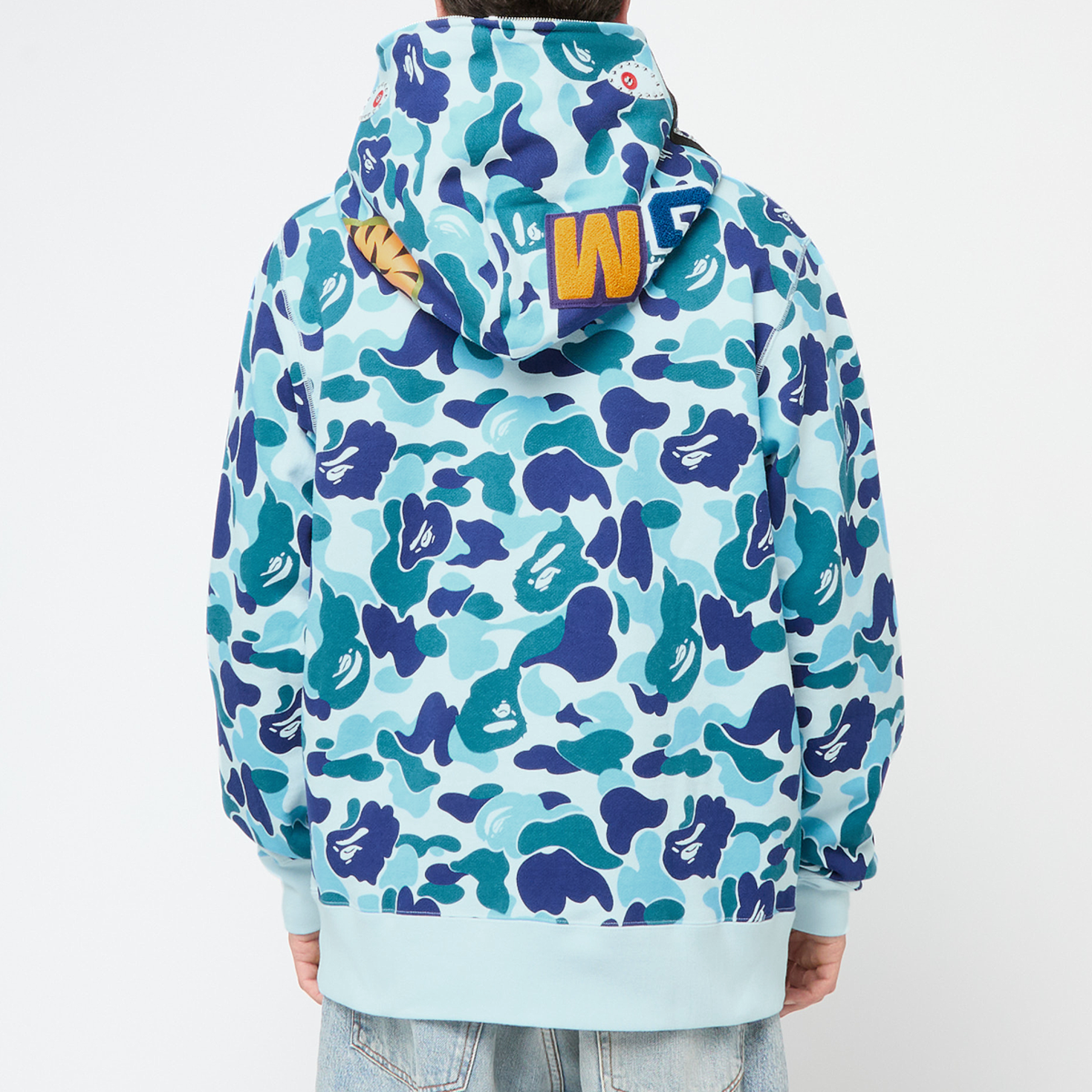 Buy A Bathing Ape ABC Camo Crystal Stone Shark Full Zip Hoodie