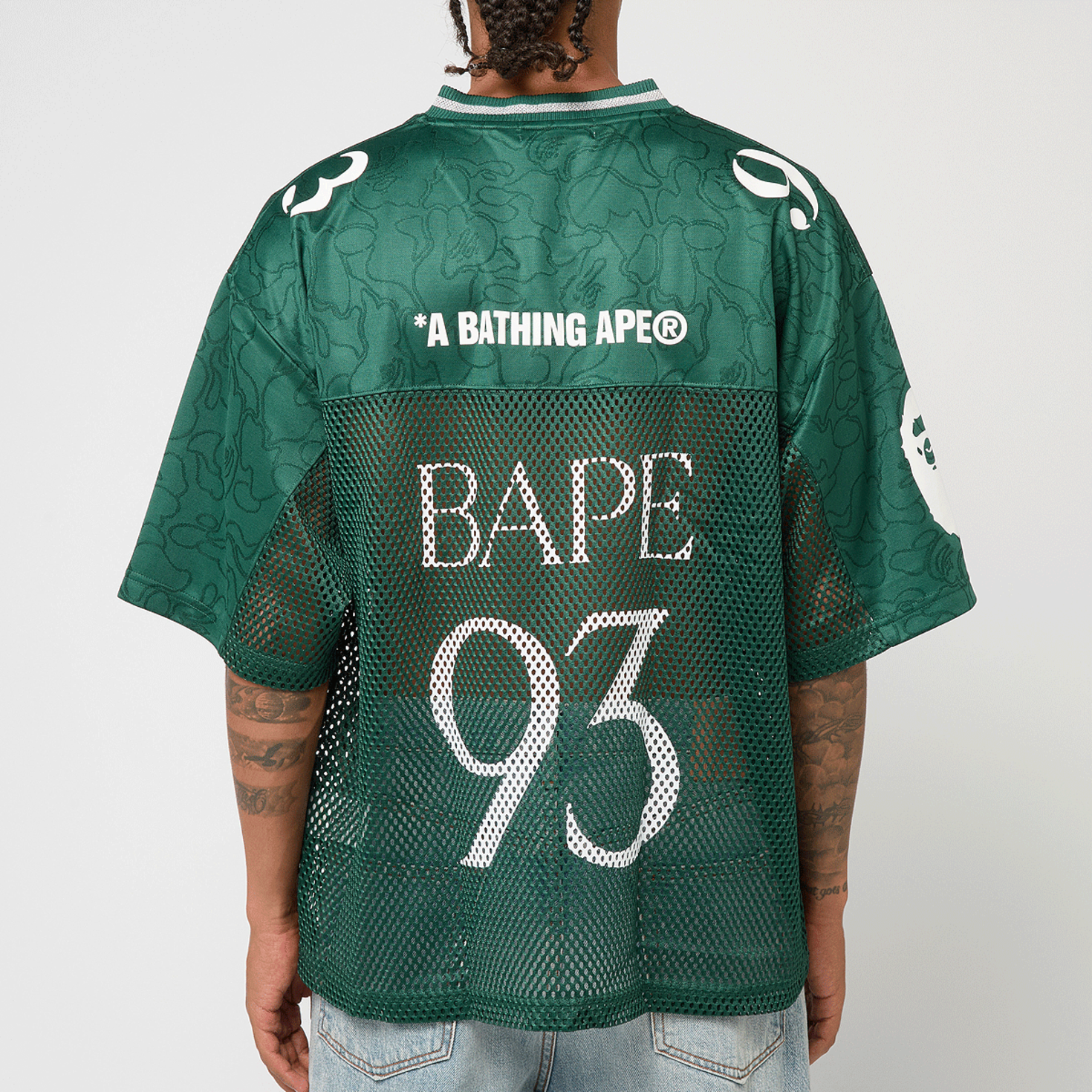 Buy A Bathing Ape Line Camo Multi Logo Relaxed Fit Football Jersey