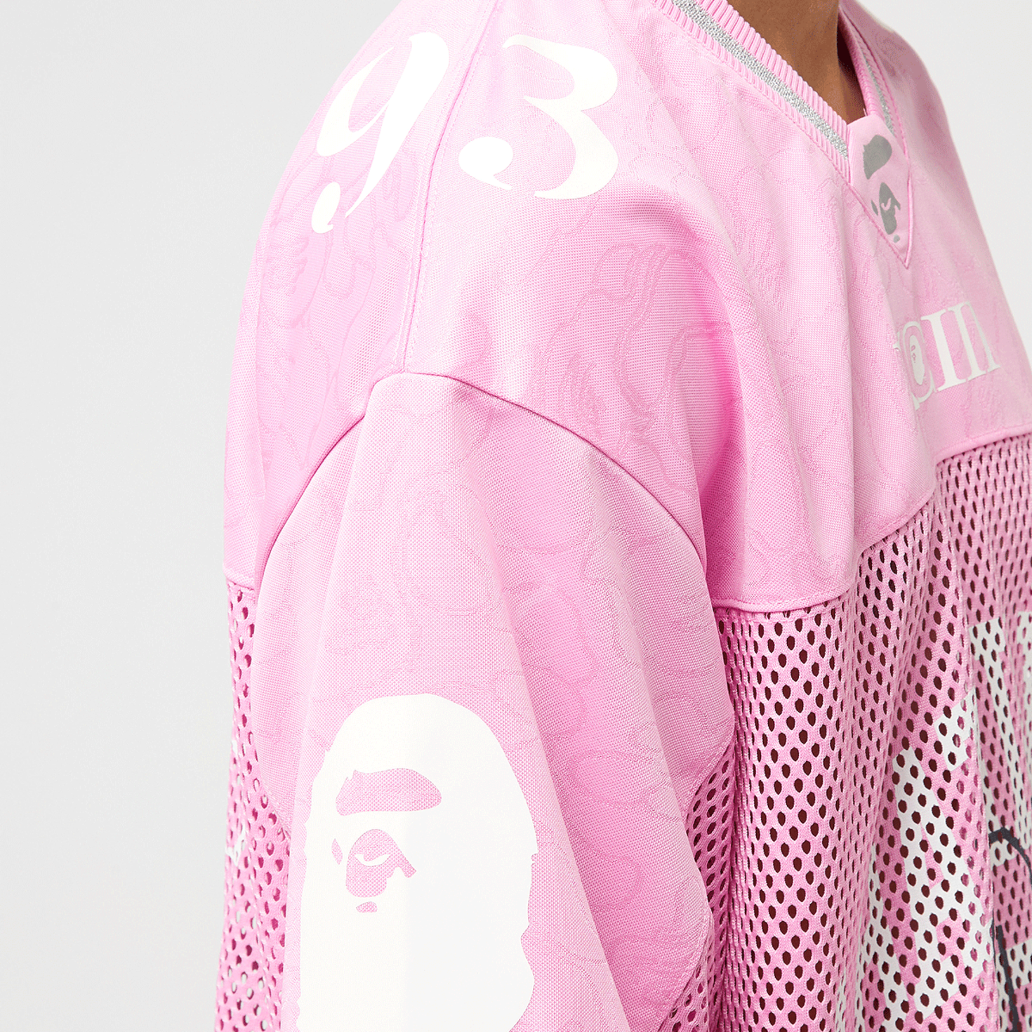 ウェア BAPE LINE CAMO MULTILOGO RELAXED PINK LINE CAMO MULTILOGO RELAXED FIT FOOTBALL JERSEY | bape.com