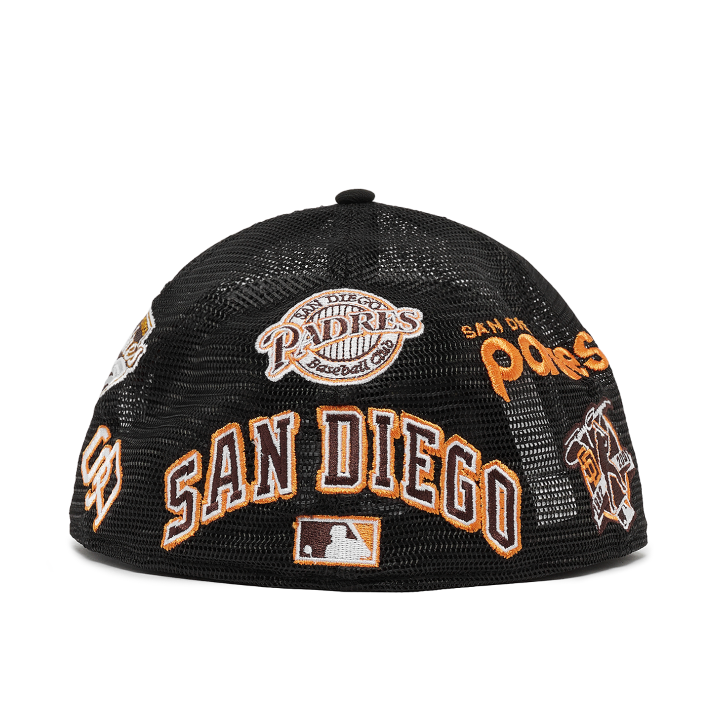 帽子 NEW ERA / SD 59FIFTY Logo Mesh Cap Black New Era 59Fifty San Diego Padres Mesh Trucker Fitted Hat