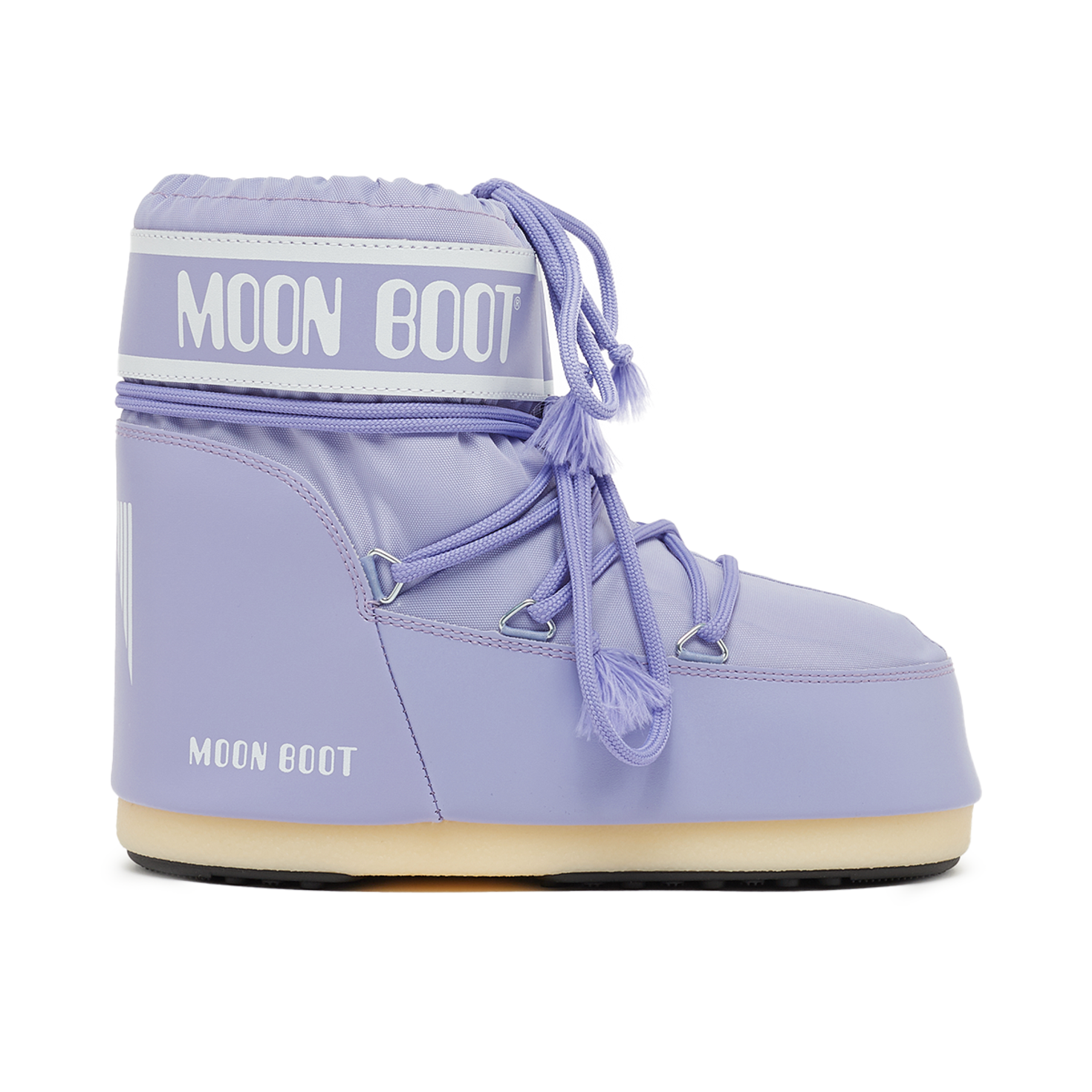 MOON BOOT 紫色 ウィンターブーツ THE ORIGINAL Moon Boot Kids Icon logo-tape Snow Boots | Purple | FARFETCH