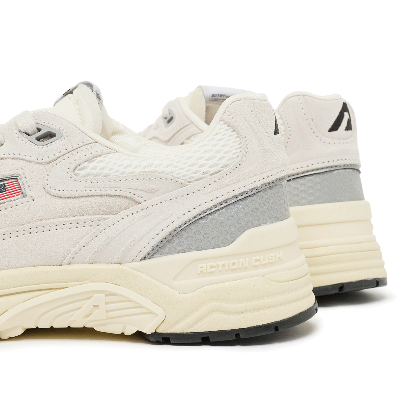 スニーカー AUTRY Hyperway Low low-top suede sneakers Autry Hyperway Sneakers In Black And Silver-tone Suede And Mesh