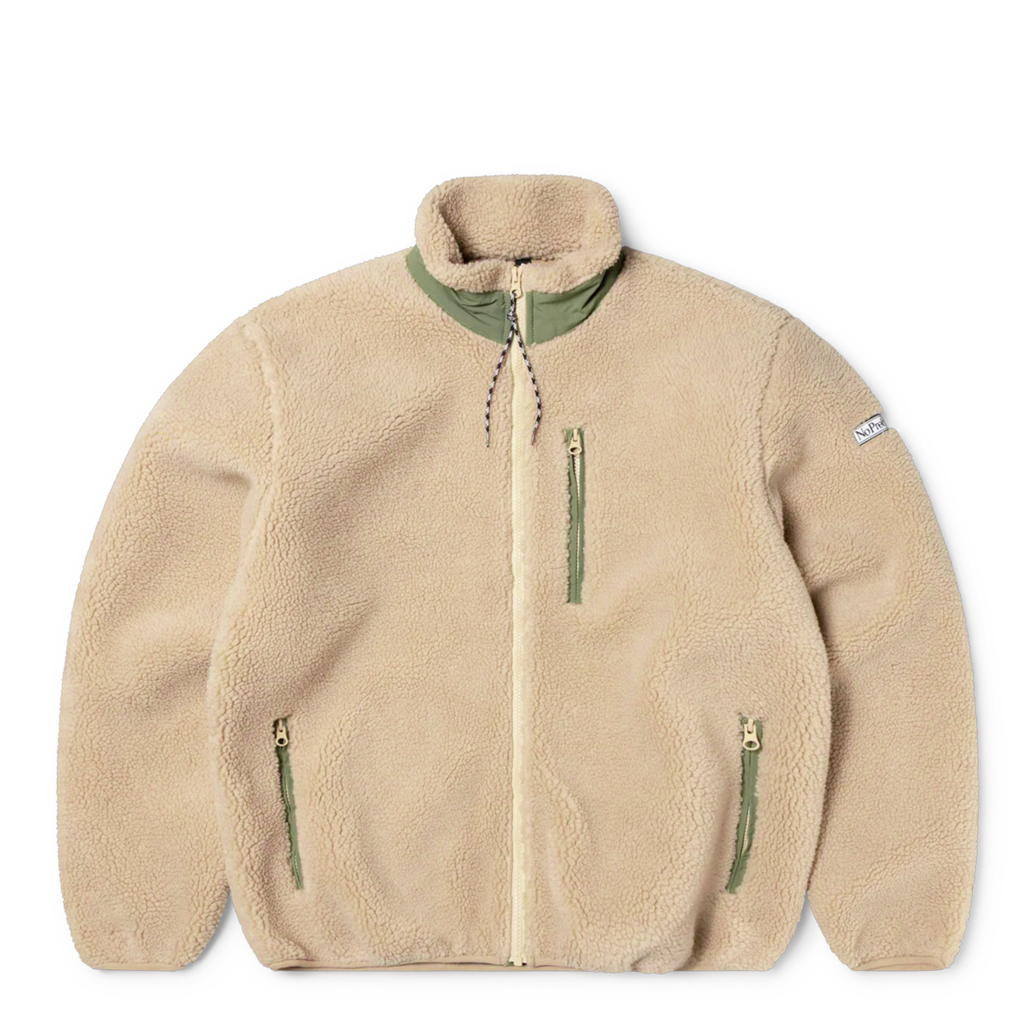 Buy No Problemo NP Forest Heavy Fleece Jacket in beige NP7000504 - Main Image