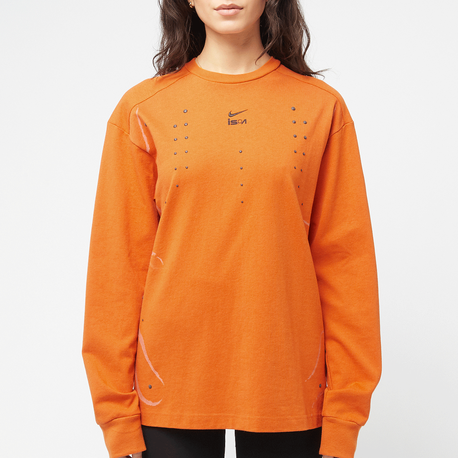 Buy Nike Wmns Ispa Protect Sense Longsleeve Tee in orange
