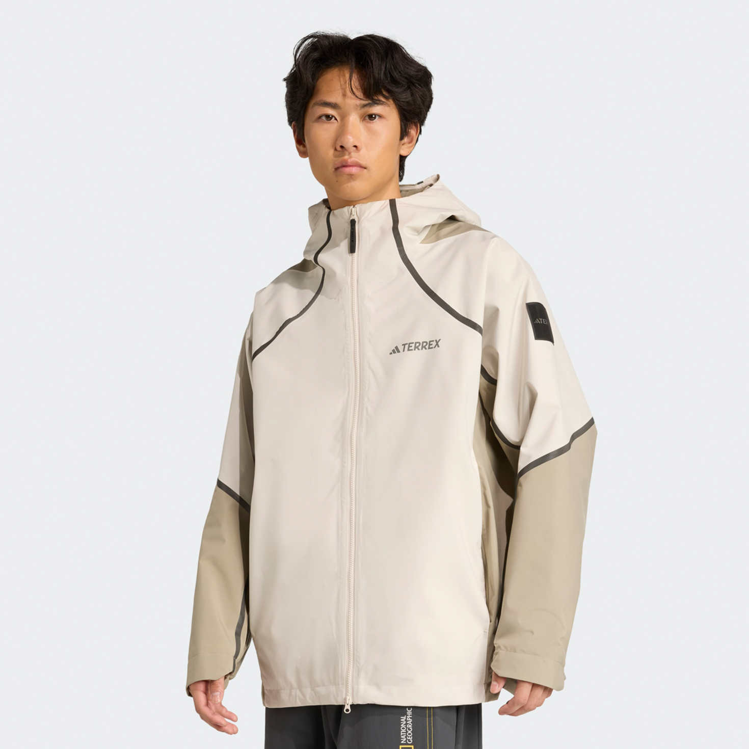 Buy adidas Originals National Geographic Jacket in beige KC2342