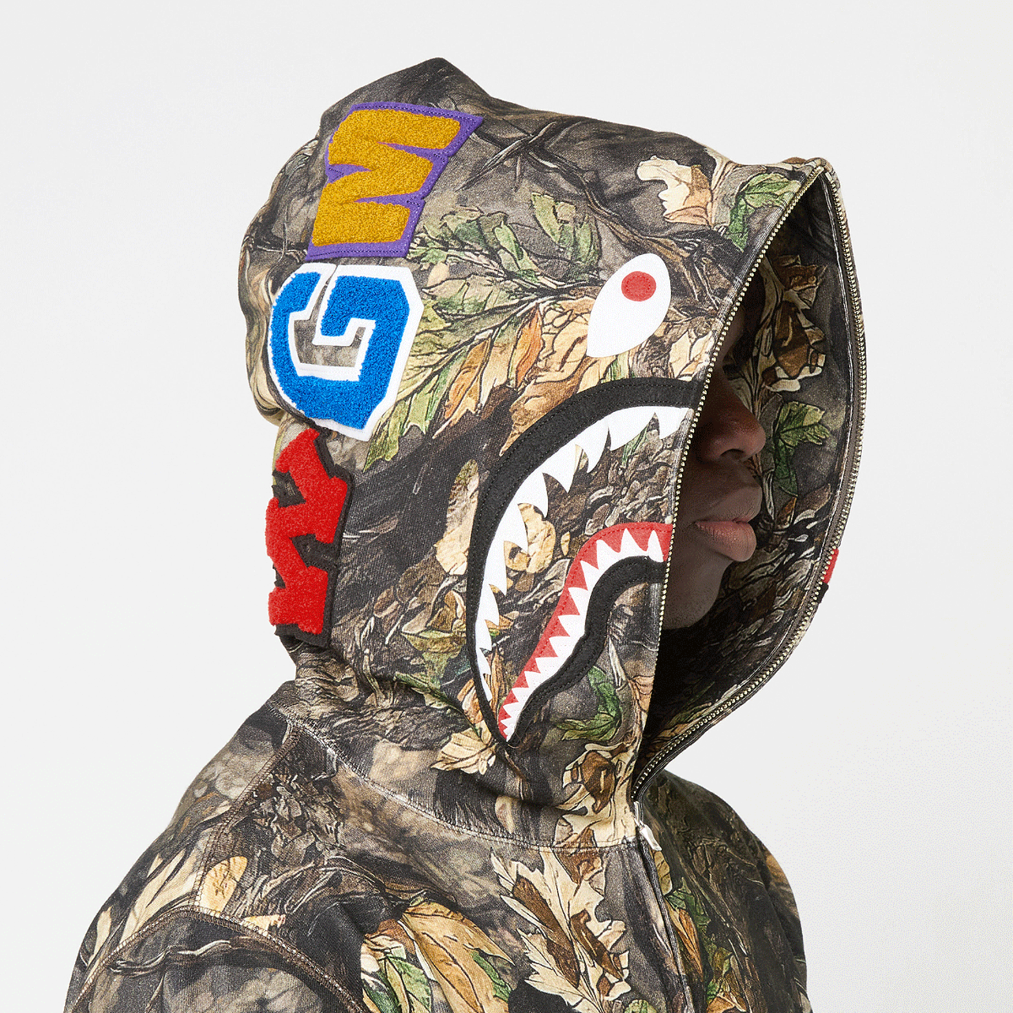 Buy A Bathing Ape Tree Edge Camo Shark Relaxed Fit Full Zip