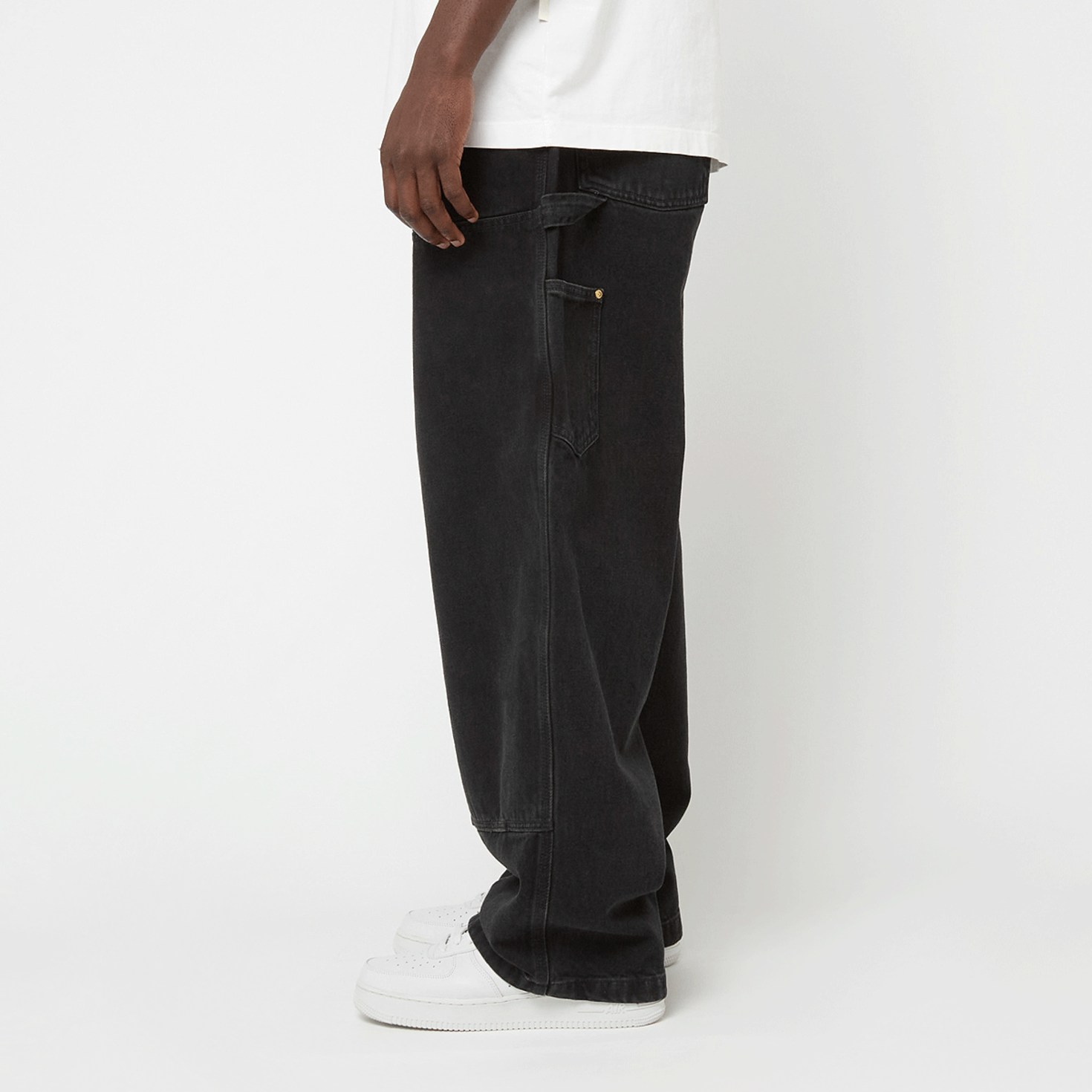 Carhartt WIP Nash ダブルニーパンツ DK ブラック M Carhartt WIP Mens Nash DK Pants – Extra Butter
