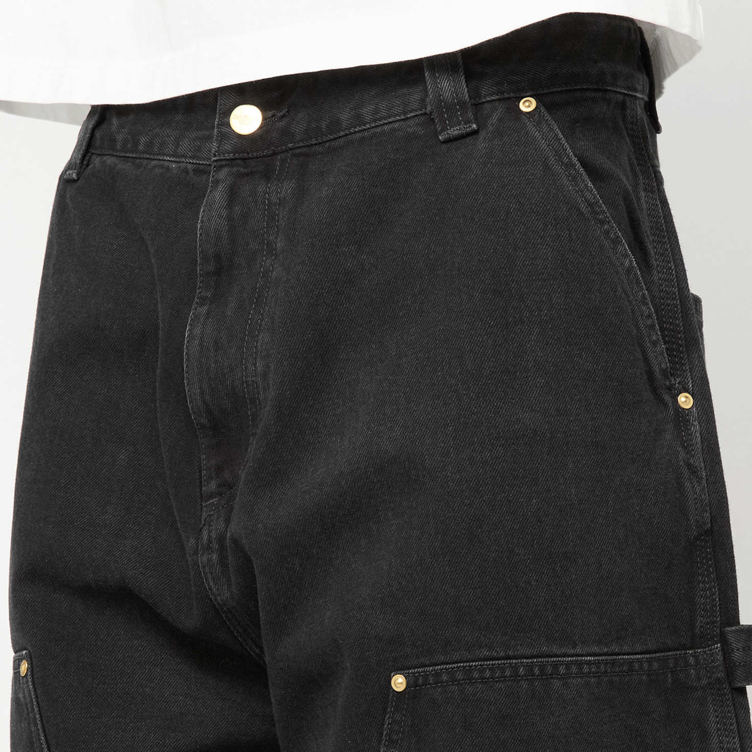 パンツ carhartt NASH DOUBLE KNEE PANT - Black Carhartt WIP Nash Double Knee Pant (Black/Stone Washed) – August