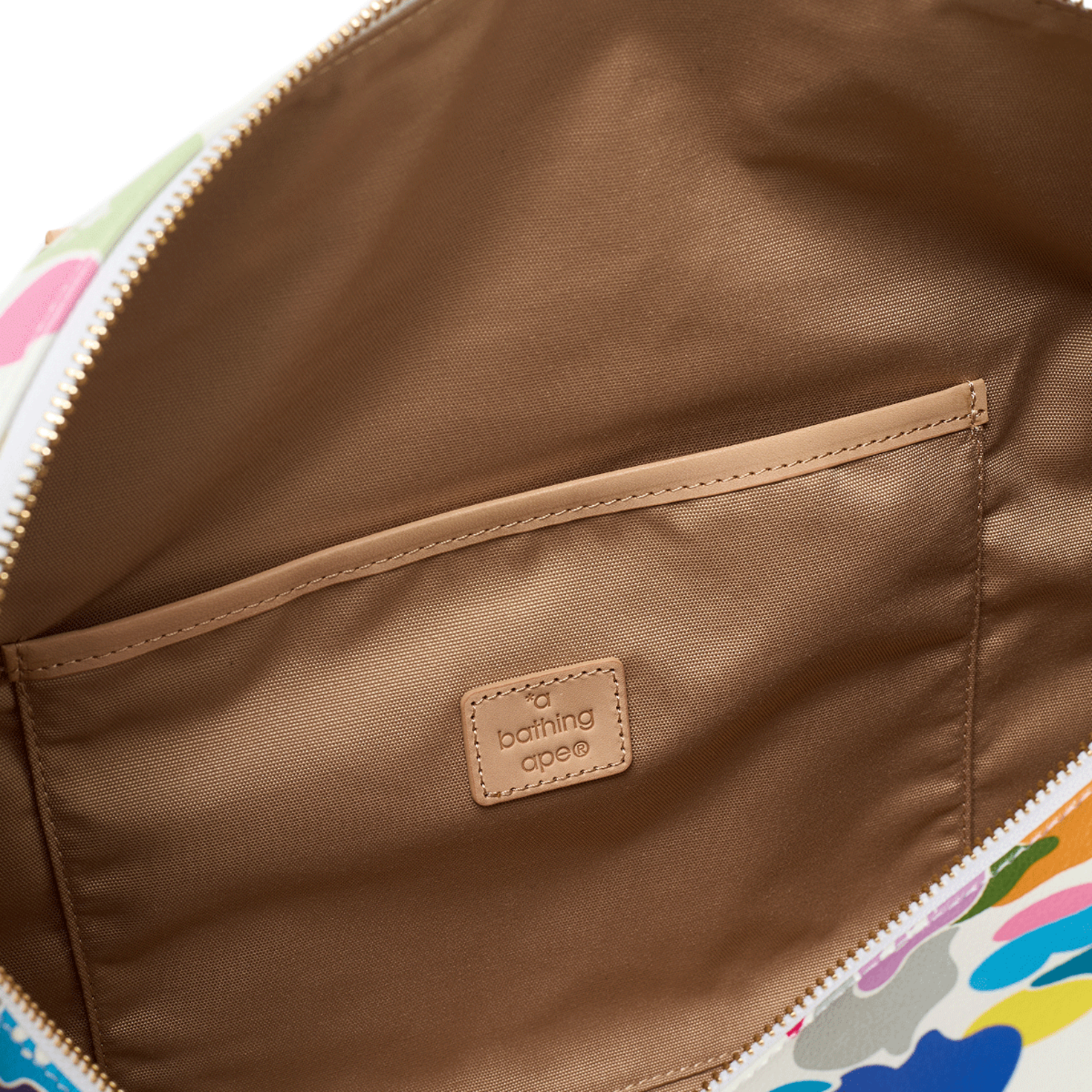 Buy A Bathing Ape Multi Camo Boston Bag L in multi-colour