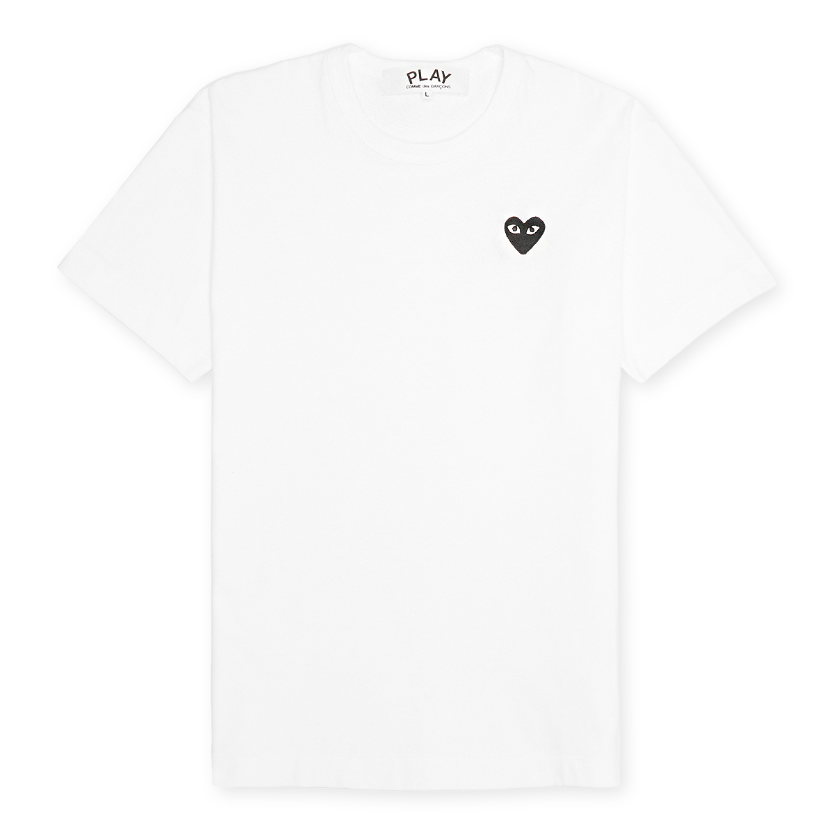 Buy Comme des Garcons Play Black Heart T-Shirt in white | AZ