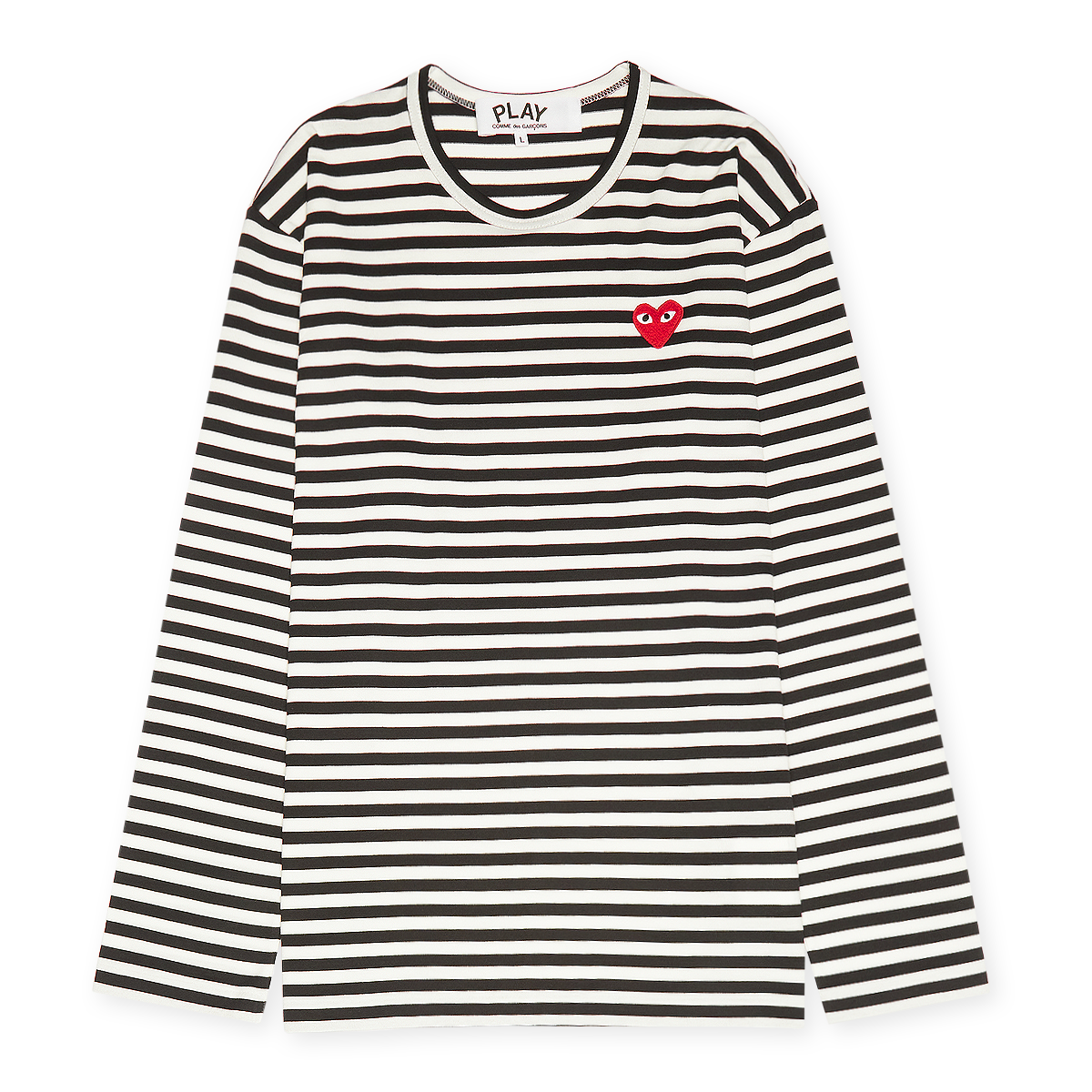 PLAY Multi Red Heart Longsleeve Tシャツ Comme des Garcons Play Multi Logo Red Heart Long Sleeve T