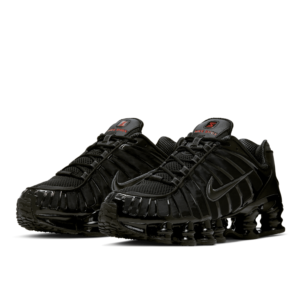 Buy Nike Shox TL in black/black-mtlc hematite-max orange | AV3595