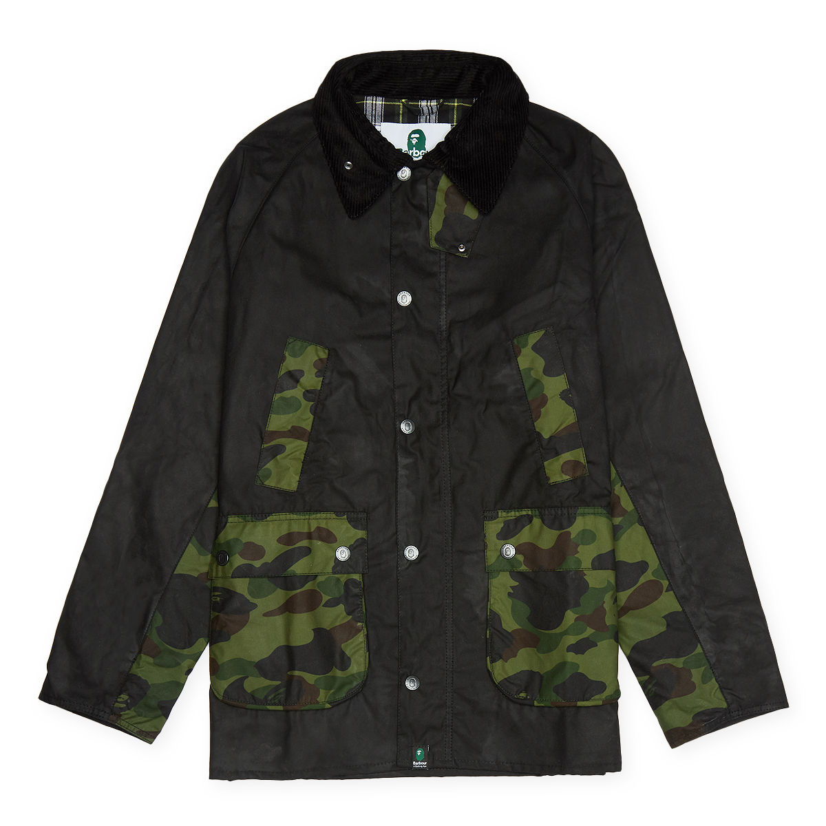 BARBOUR Ｘ BAPE® 1ST CAMO BEDALE JACKET Barbour Barbour X Bape Camo Bedale Jacket Black Coats Barbour