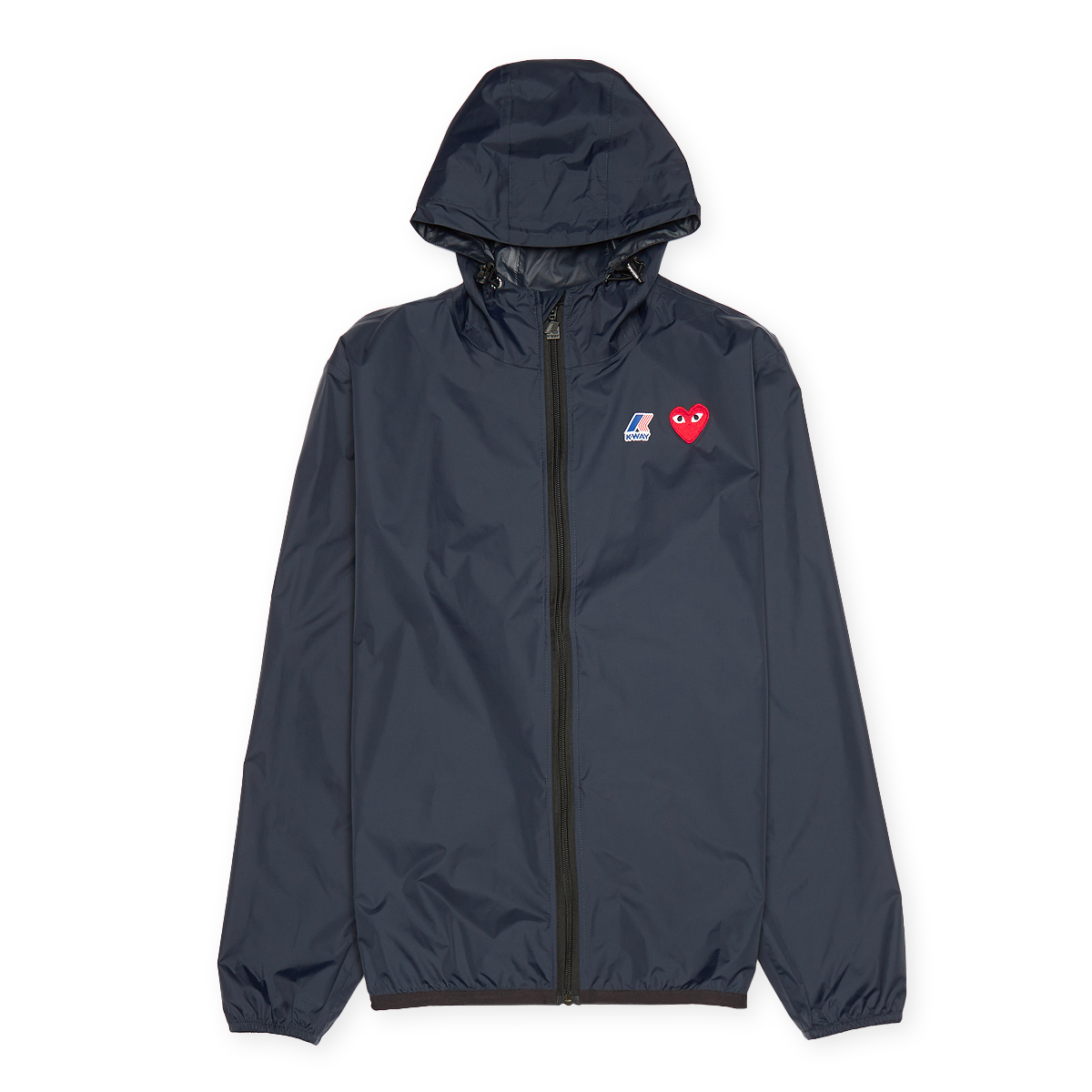 Buy Comme des Garcons Play K-Way Jacket Full Zip in blue | AZ-J501