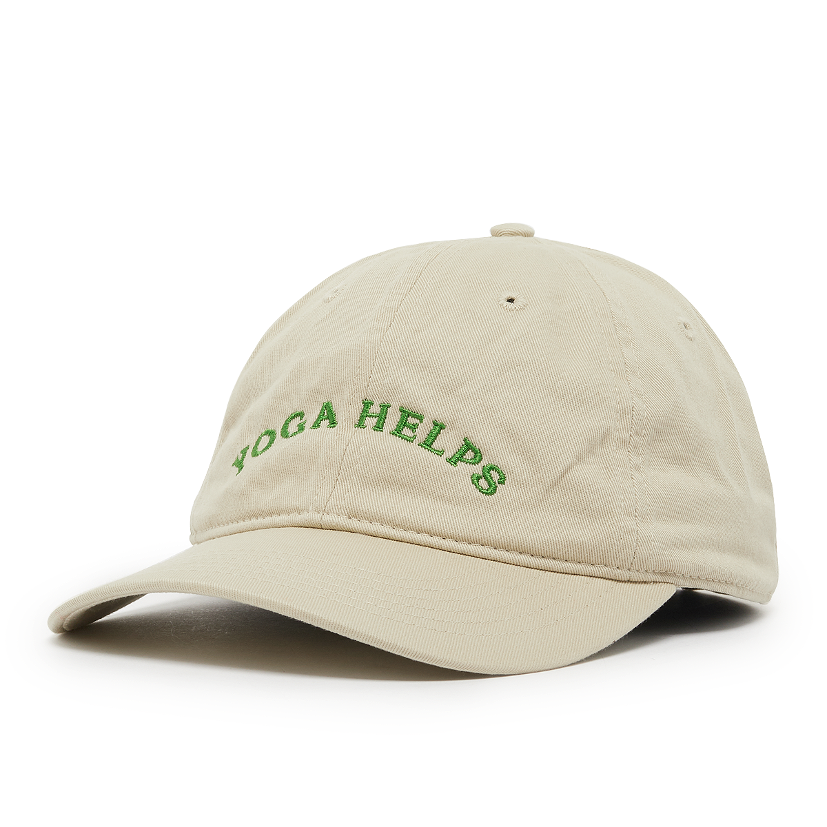 New. Unisex Yoga tan and white Cap Yoga Trucker Hat - Yoga Sunset | The Yogatique main image 4