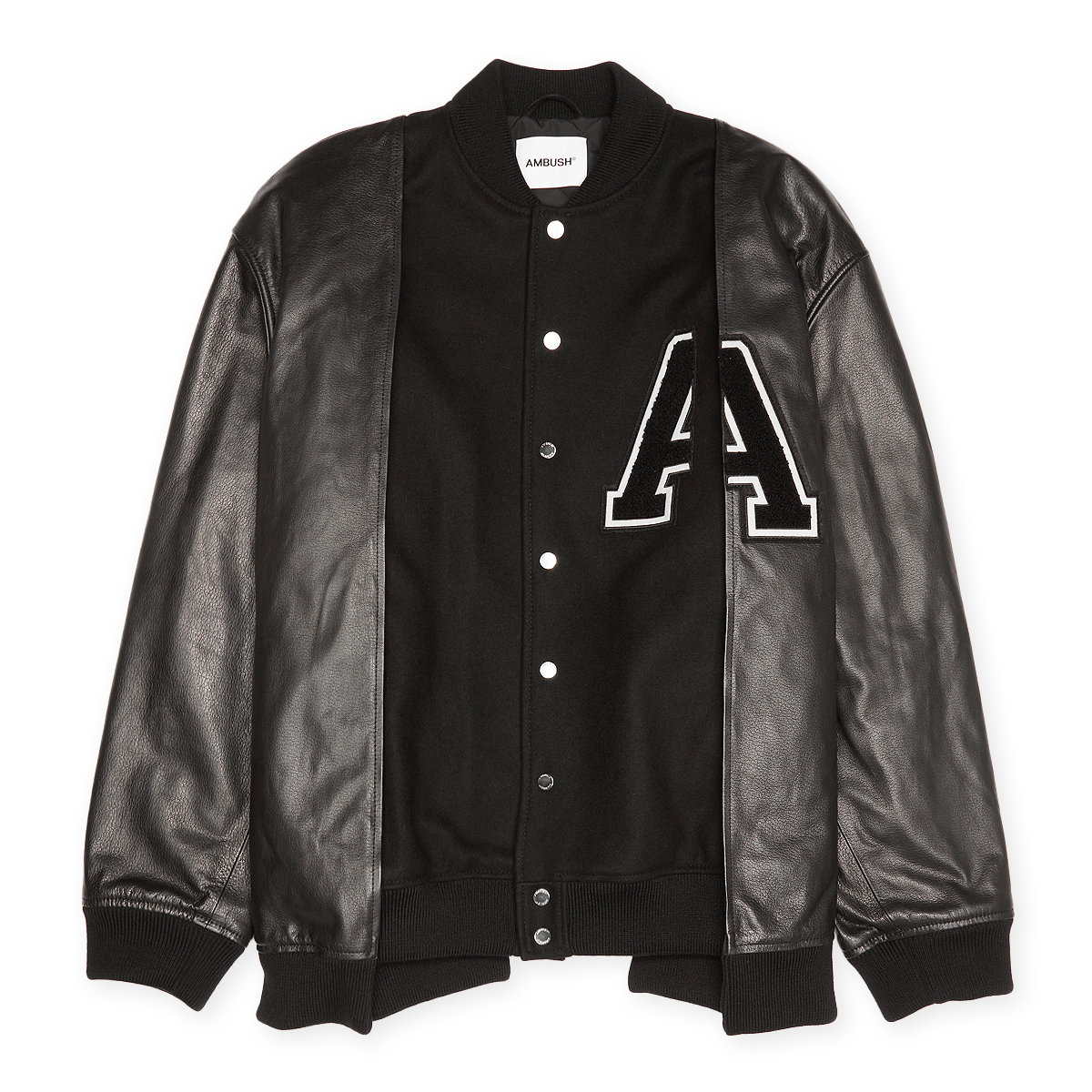 Buy Ambush A Patch Varsity Jacket in black