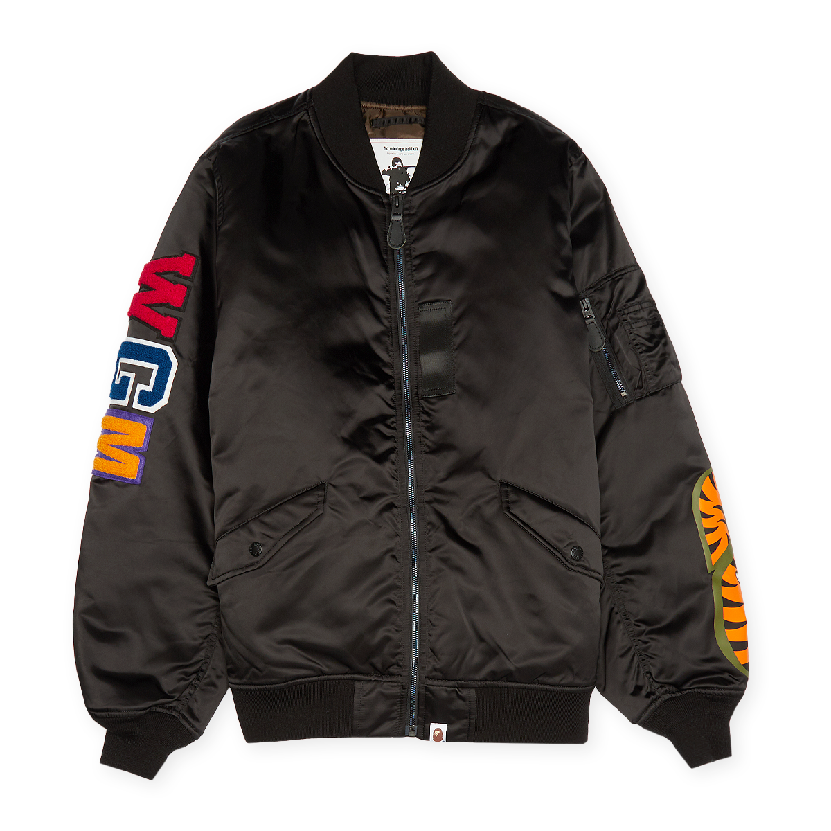 Buy A Bathing Ape Shark MA-1 in black | 001HJK301001MBLK at