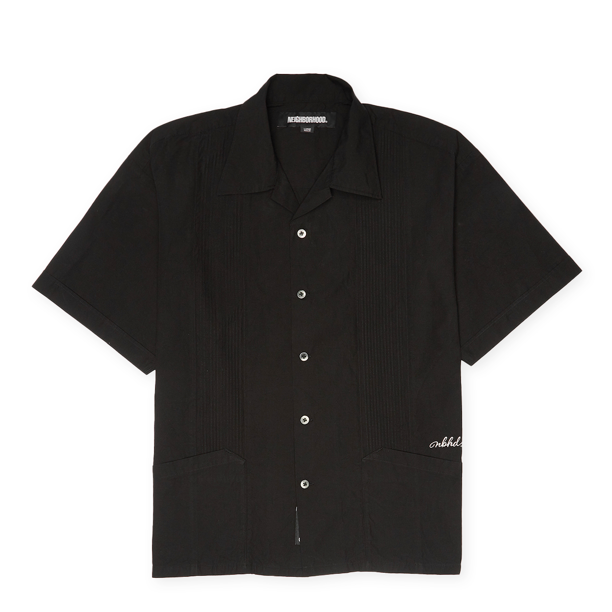 Buy Neighborhood Guayabera Vacation Shirt in black | 241AQNH-SHM07