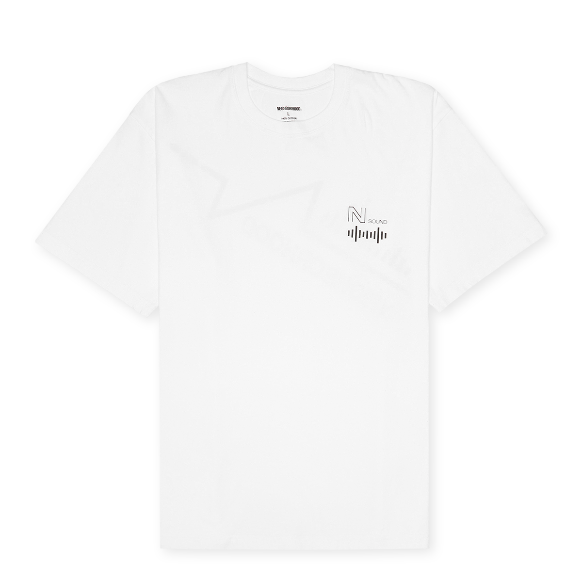Buy Neighborhood Nh . Tee Ss-5 white 1 Logo Printed T-Shirt in