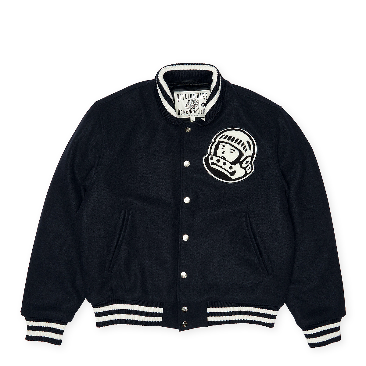Buy Billionaire Boys Club Astro Varsity Jacket in blauw | B24101