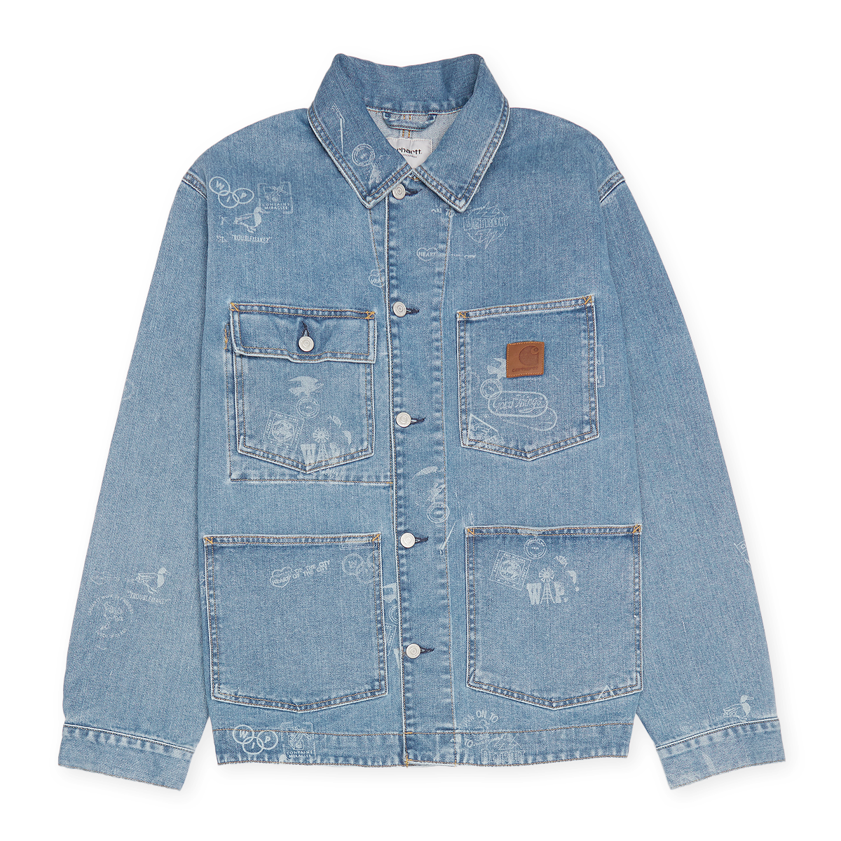 Buy Carhartt WIP Stamp Jacket in blue | I033743-2LN35 at MBCY
