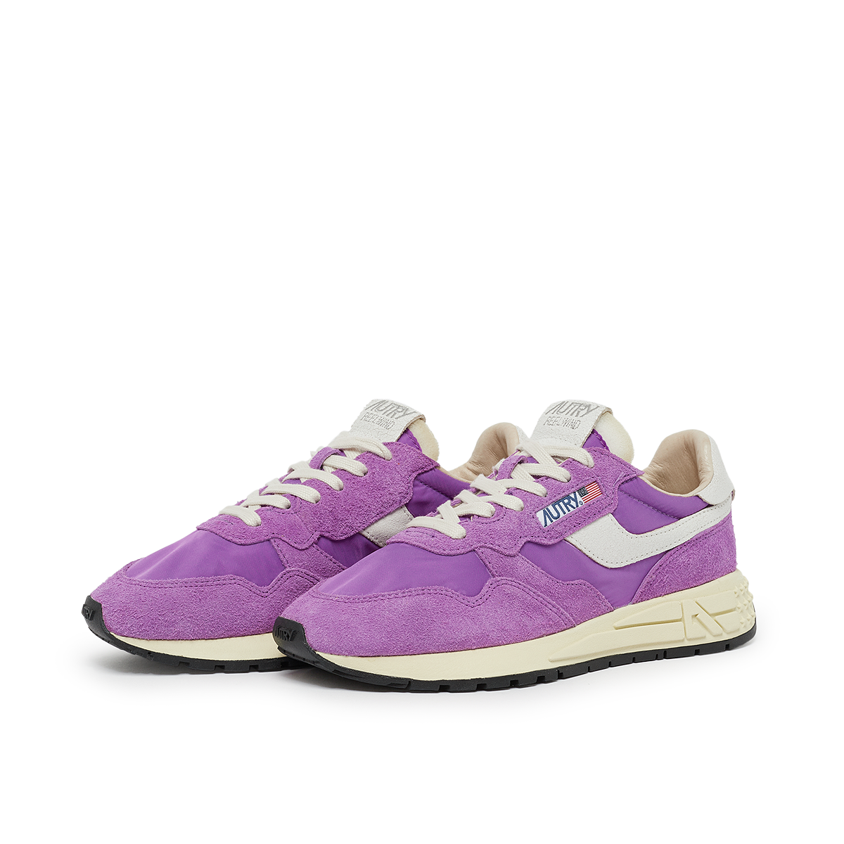 スニーカー AUTRY Women Sneakers WSLW PURPLE Autry Medalist Low Sneakers In White And Purple Leather And