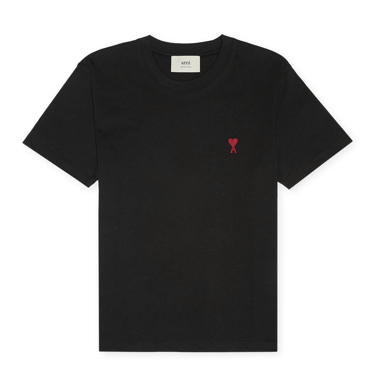 Tシャツ・カットソー AMI PARIS Red Heart Logo Short Sleeve T-Shirt Black BFUTS035 AMI-PARIS-T-Shirt-Classic-Red-