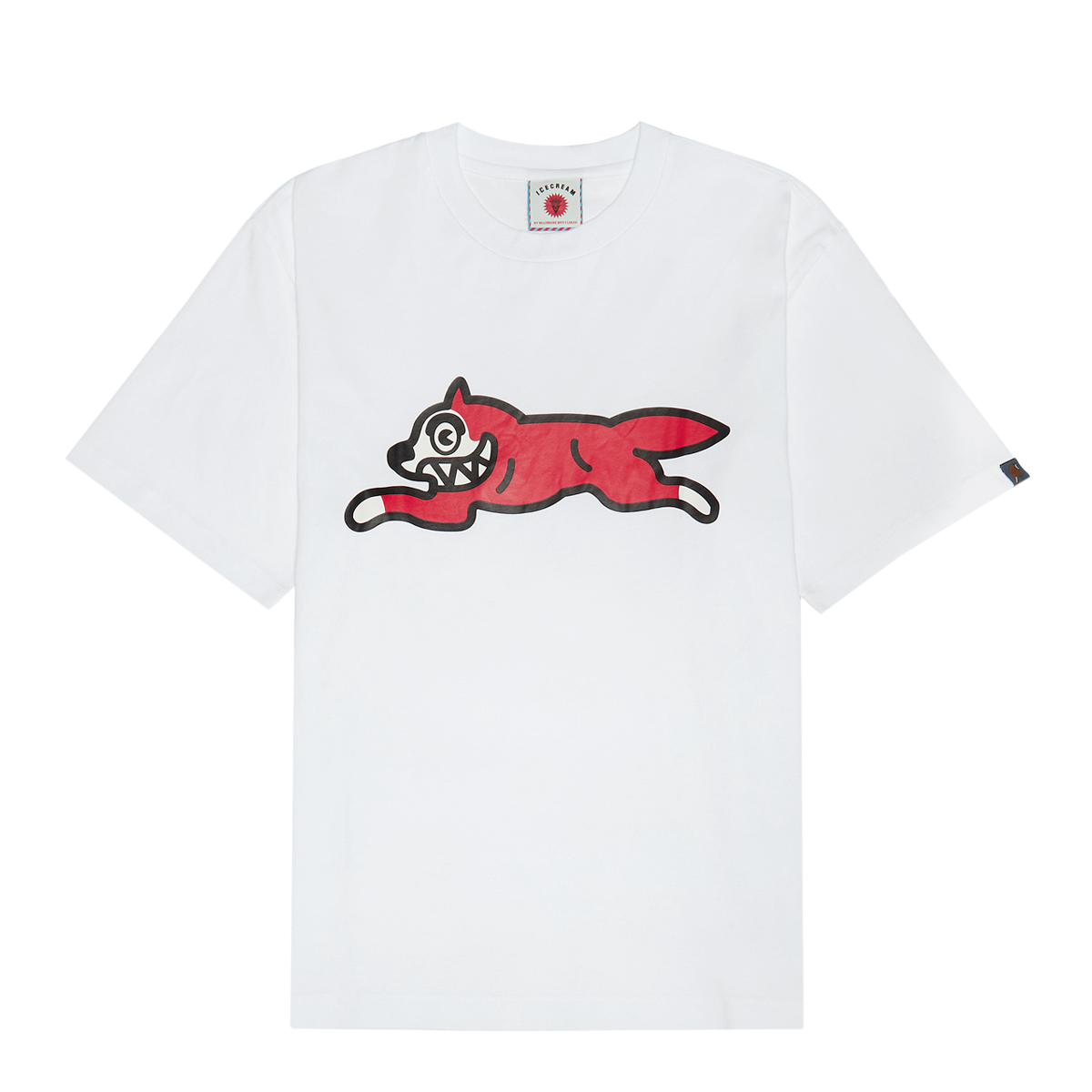 【関税込み】ICECREAM ホワイト Jumbo Running Dog Tシャツ Icecream Jumbo Running Dog T-Shirt in White | SVD USA