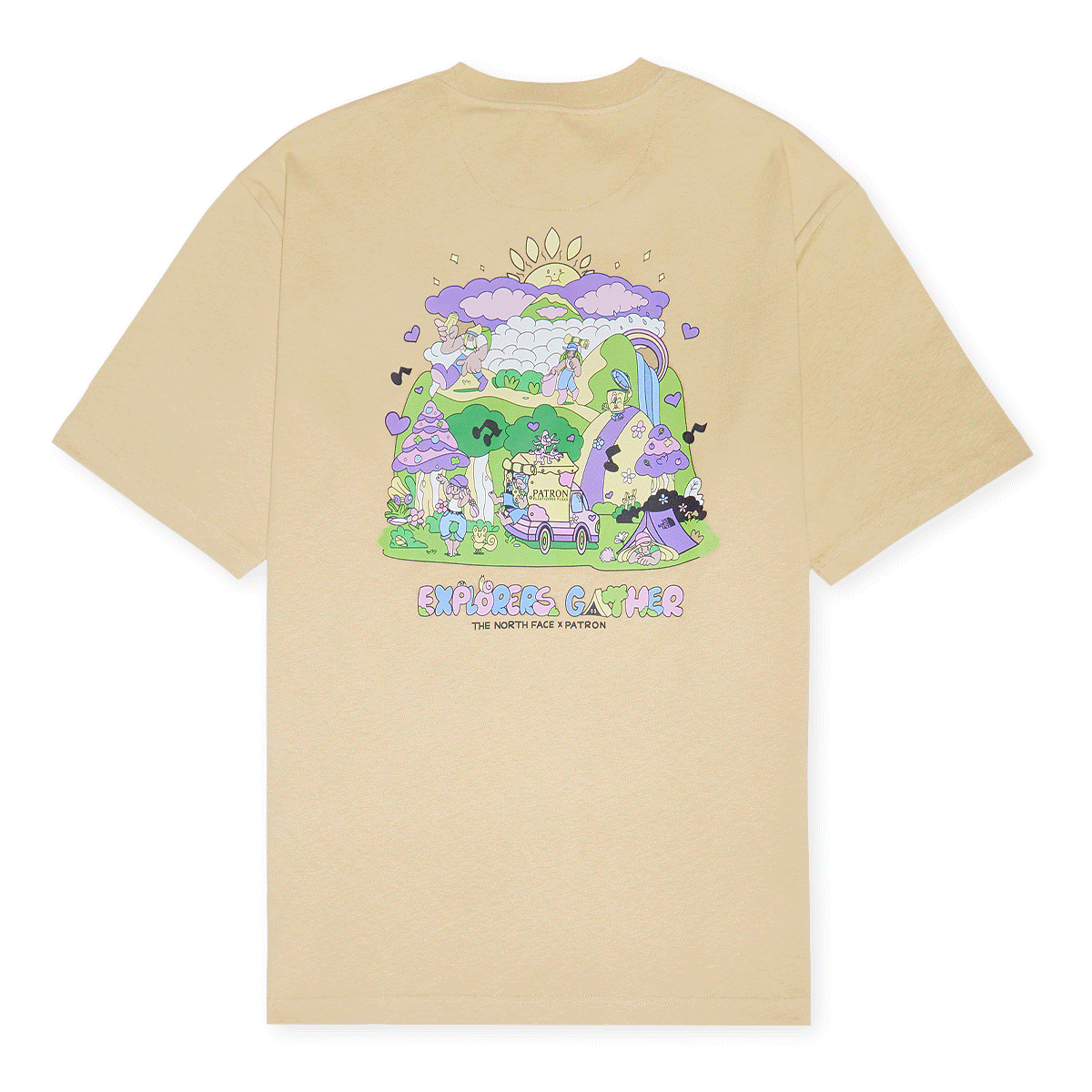 【THE NOTRH FACE】 M'S EVERGREEN S/S R/TEE‐BEIGE The-North-Face-Mountain-