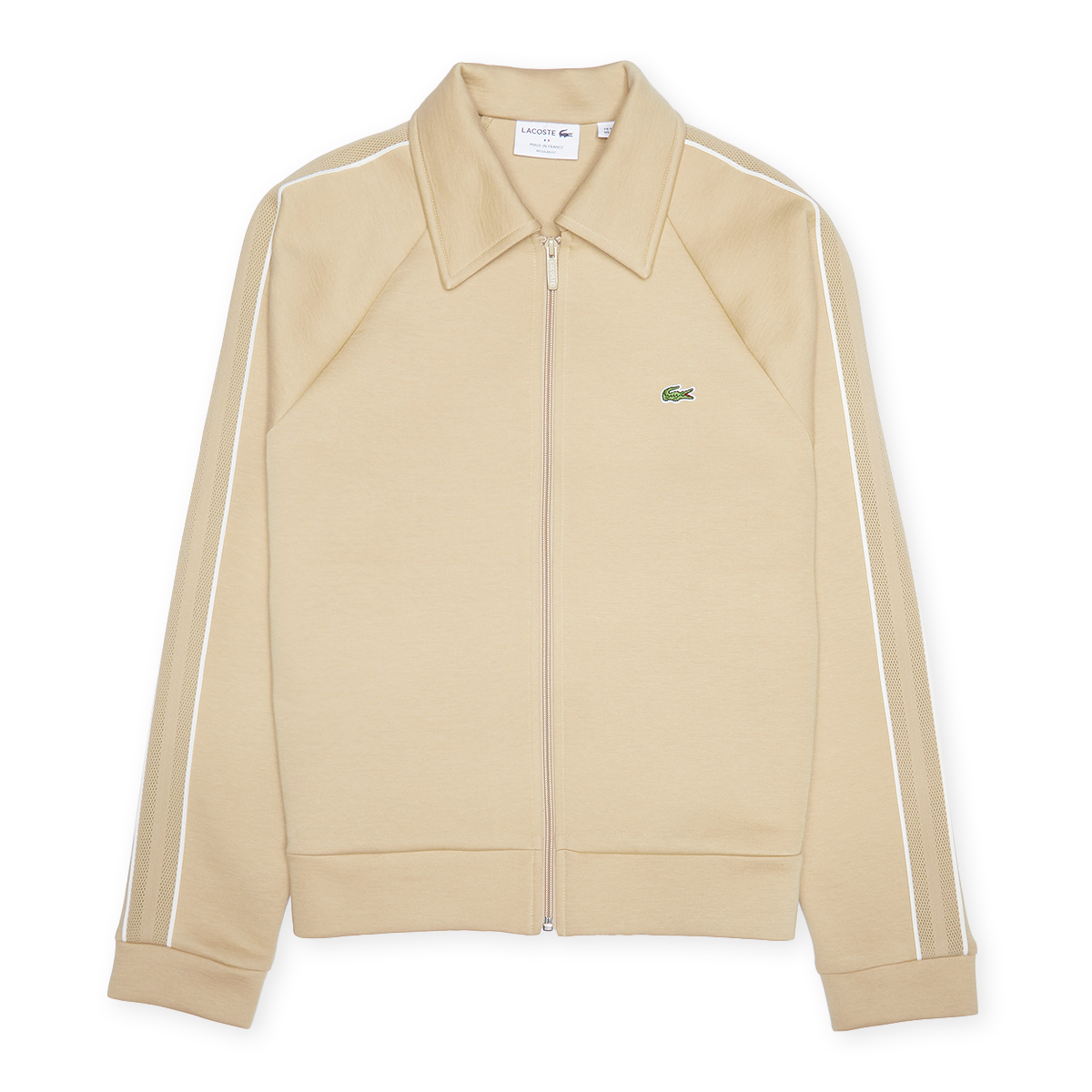 LACOSTE ストライプジャケット US M クリーム Buy Lacoste Full Zip Sweatshirt in beige | SH0029-00-02S | solebox