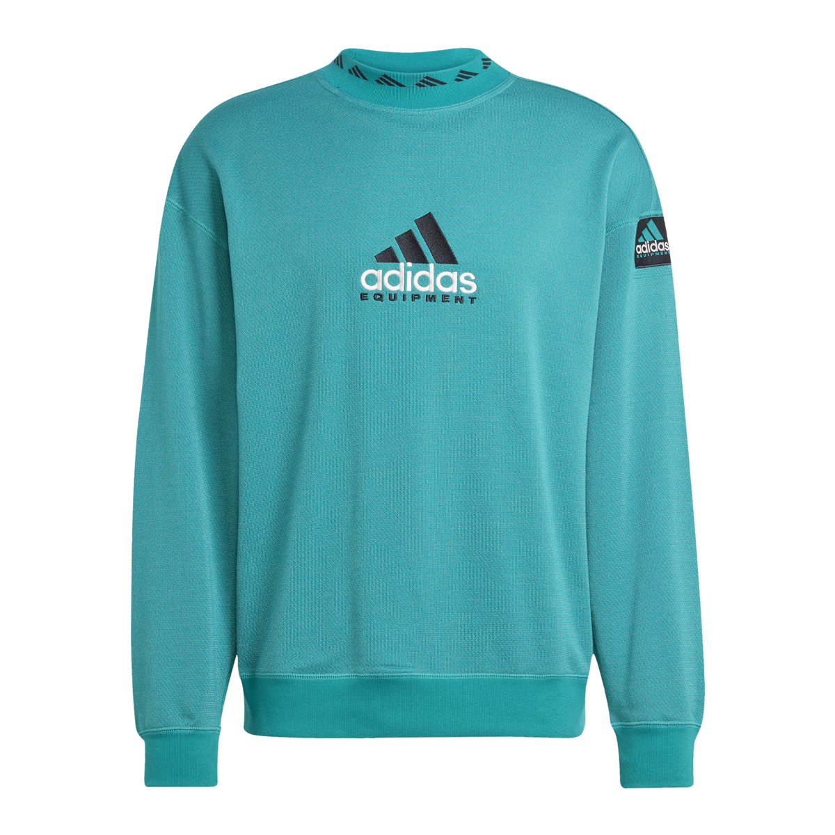 トップス 90s adidas EQUIPMENT mock neck sweat Vintage Adidas Equipment Crewneck Sweatshirt Big Logo Y2K
