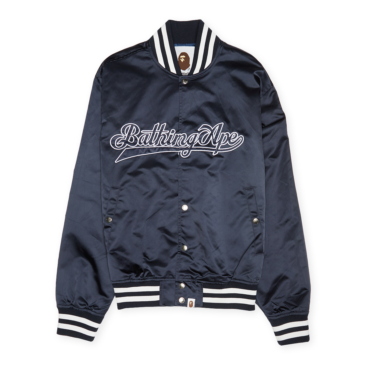 Buy A Bathing Ape Baseball Varsity Jacket in blue
