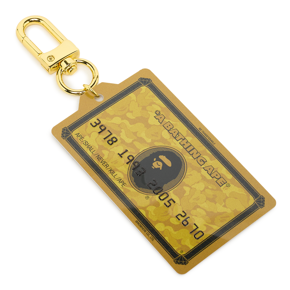 Buy A Bathing Ape Bape Card Keychain in gold | 001GDL301006MGLD