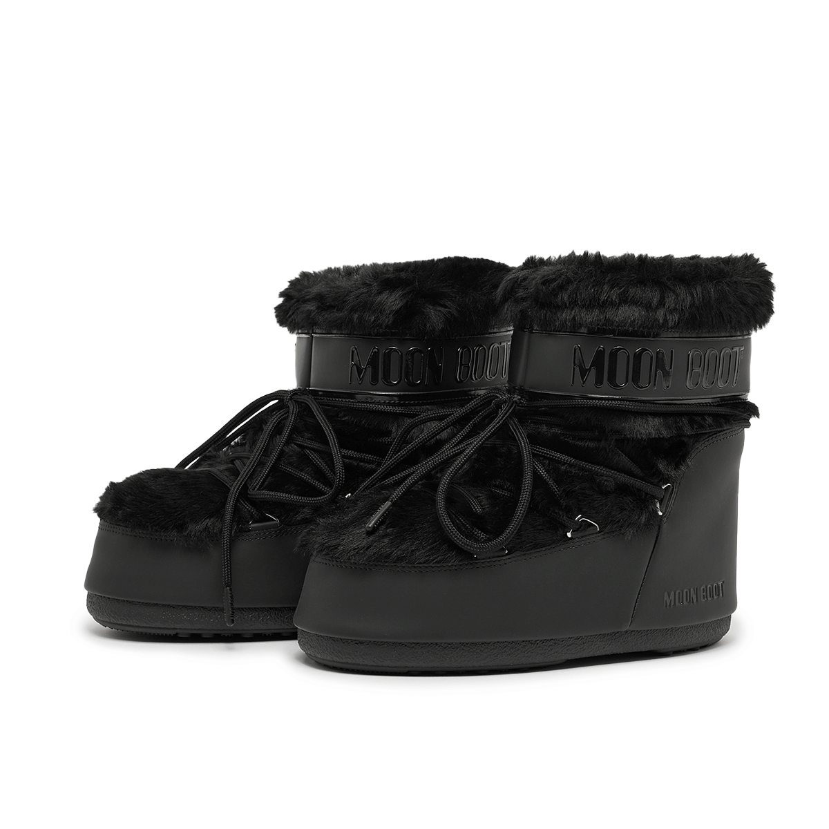 Buy Moon Boot Wmns Icon Low Faux Fur in black | 80D1409390-N001