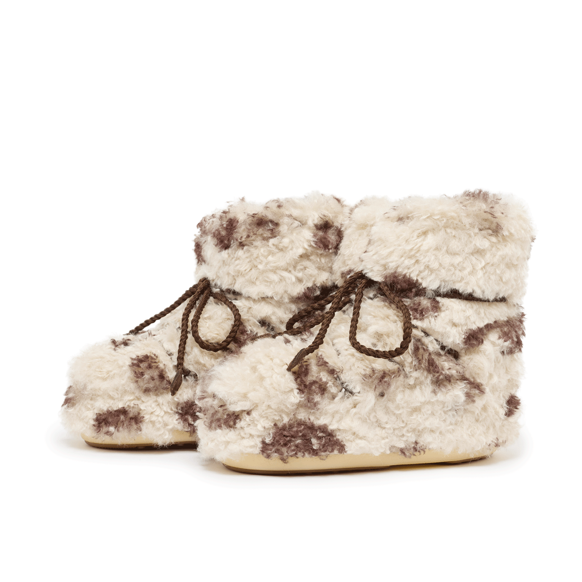 THE SHISHIKUI MOON BOOTS / ベージュ Buy Moon Boot Wmns Icon Low Curly in beige | 80D1409690-MM04 | solebox