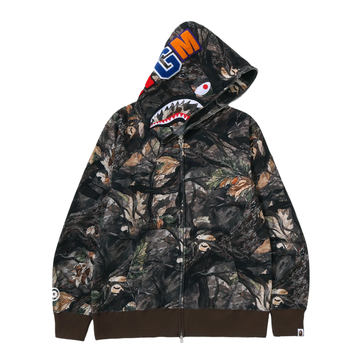 Buy A Bathing Ape Tree Edge Camo Shark Relaxed Fit Full Zip Hoodie