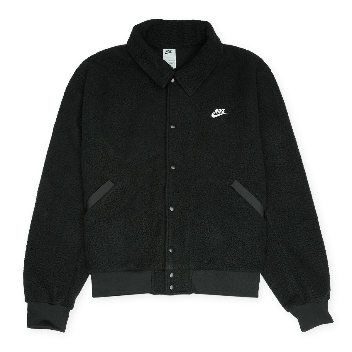 Buy Nike Club Sherpa Coaches Jacket in black | HV1429-010 at solebox