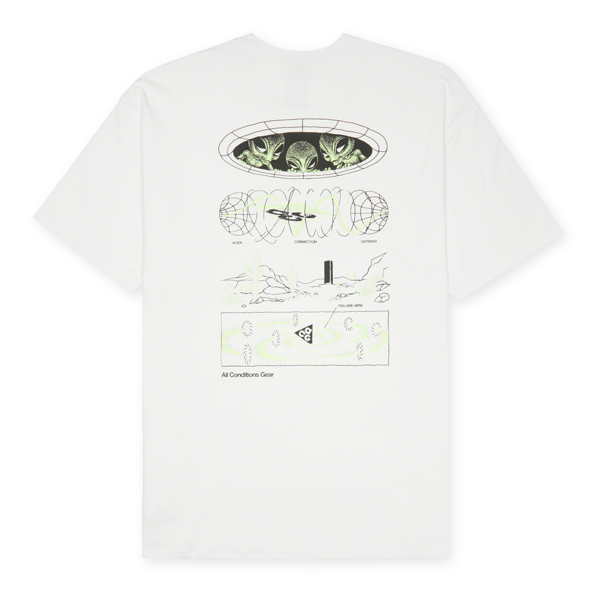 Buy Nike ACG Mystery Lights T-Shirts in wit | HV2172-121 | solebox