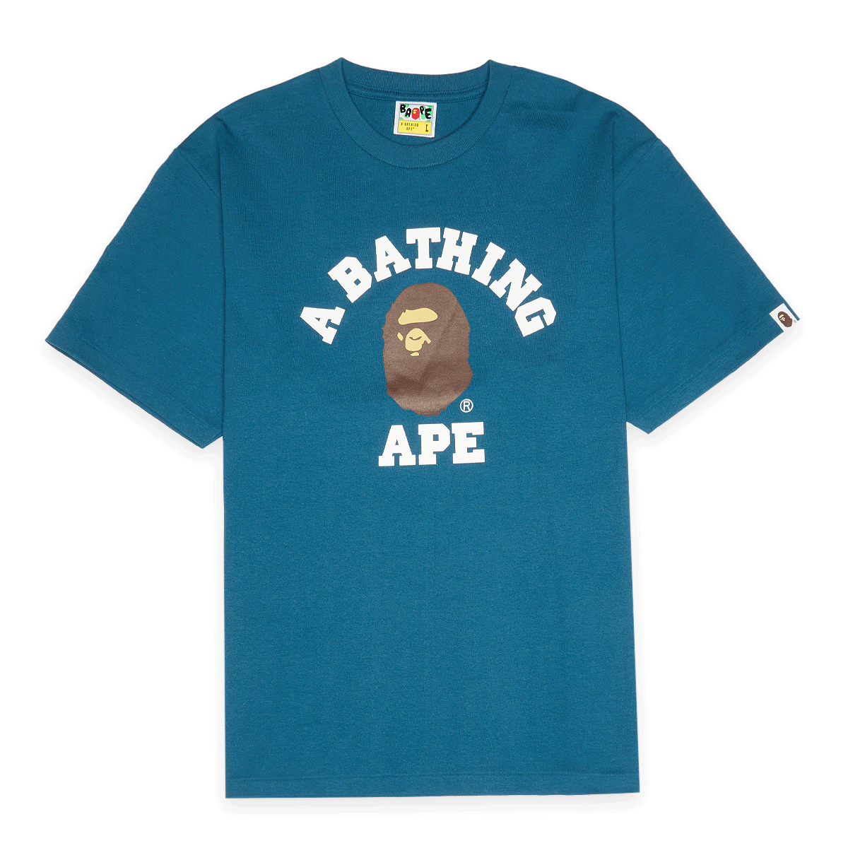 A BATHING APE / GRADATION BIG COLLEGE TEE/Tシャツ/S/コットン/BLU Buy A Bathing Ape College Tee in blau | 001TEL801001MNVY at solebox