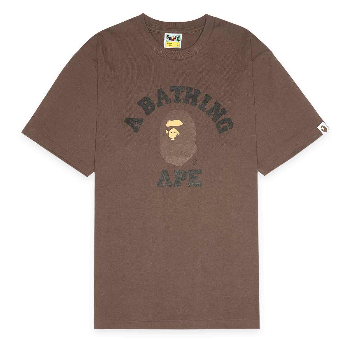 Buy A Bathing Ape College Tee in brown | 001TEL801001MBRW | solebox