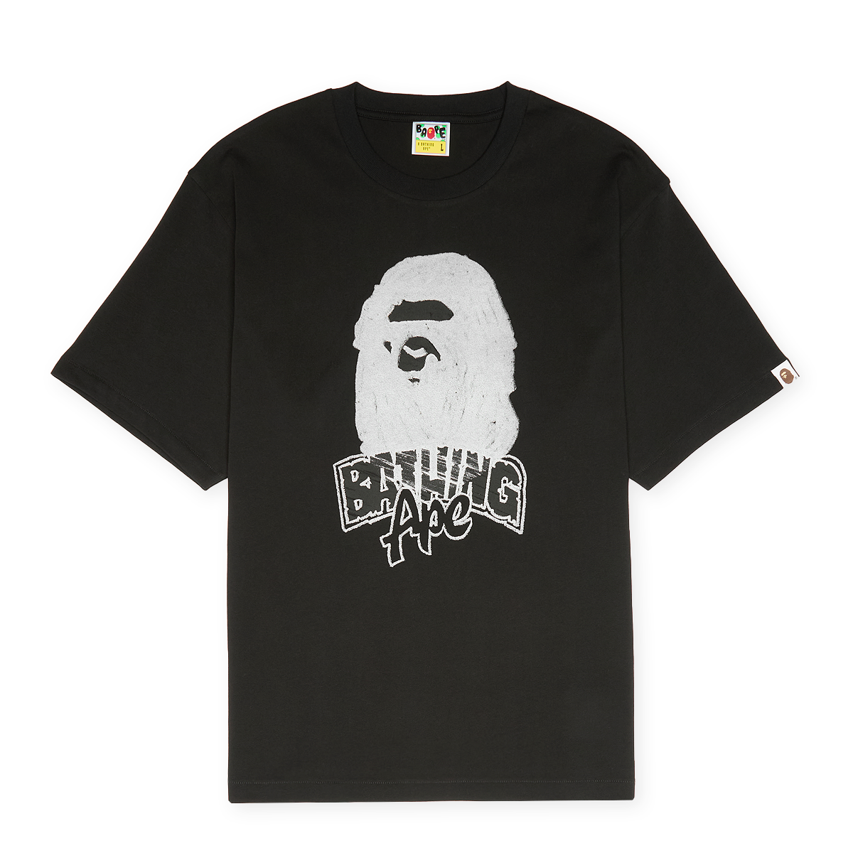 Buy A Bathing Ape Hand Drawn Ape Head Relaxed Fit Tee M in black