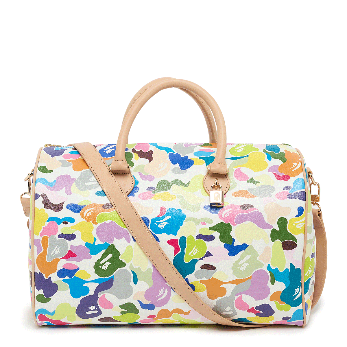 Buy A Bathing Ape Multi Camo Boston Bag L in multicolor