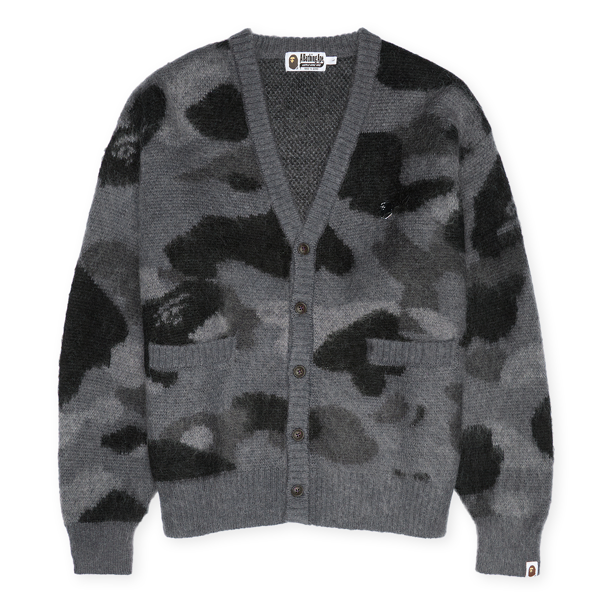 Buy A Bathing Ape Color Camo Mohair Knit Cardigan M in black