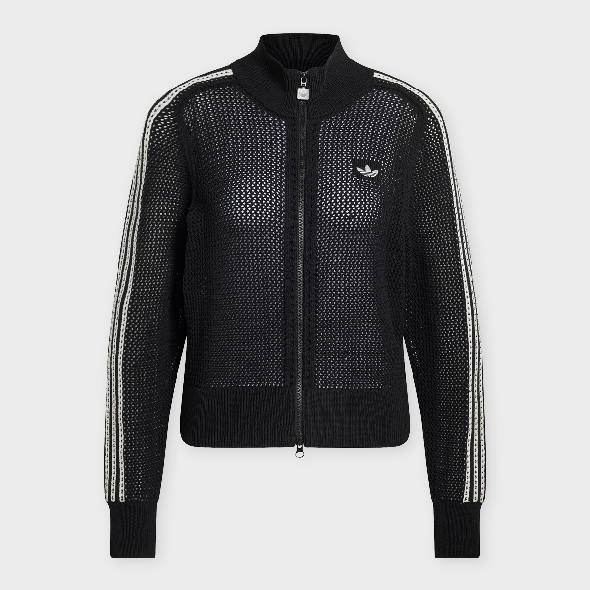 Buy adidas Originals Crochet Zip Trainings Top in black | KC6497