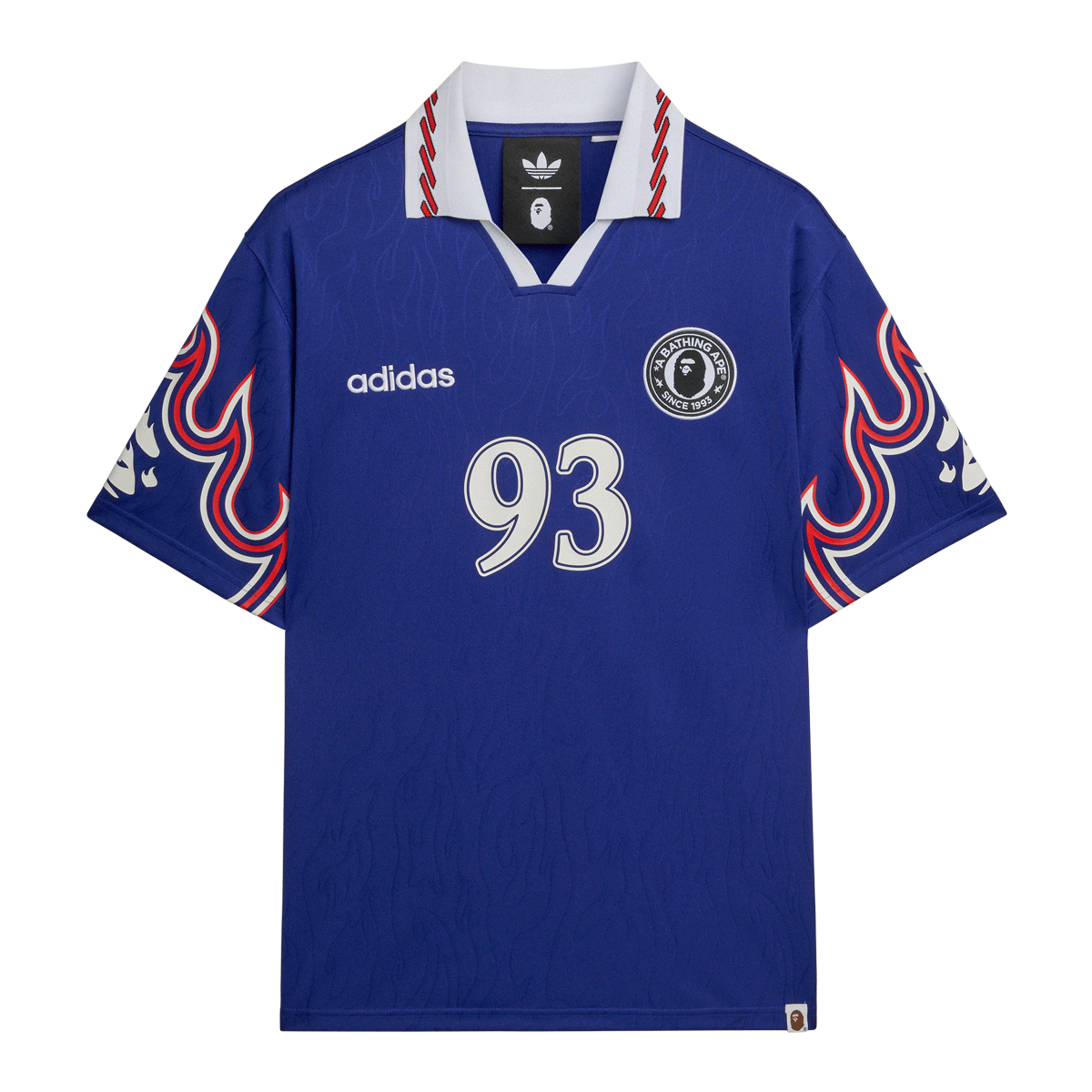 Buy adidas Originals x Bape SSL Flame Jersey in blue | KF4914