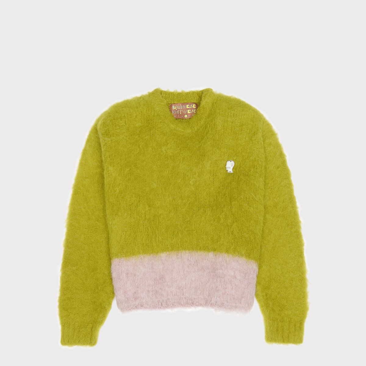 【 激レア品 】brain dead sweater knit sizeL Buy Brain Dead Super Hairy Boxy Knit Sweater in green | 3594-LIME