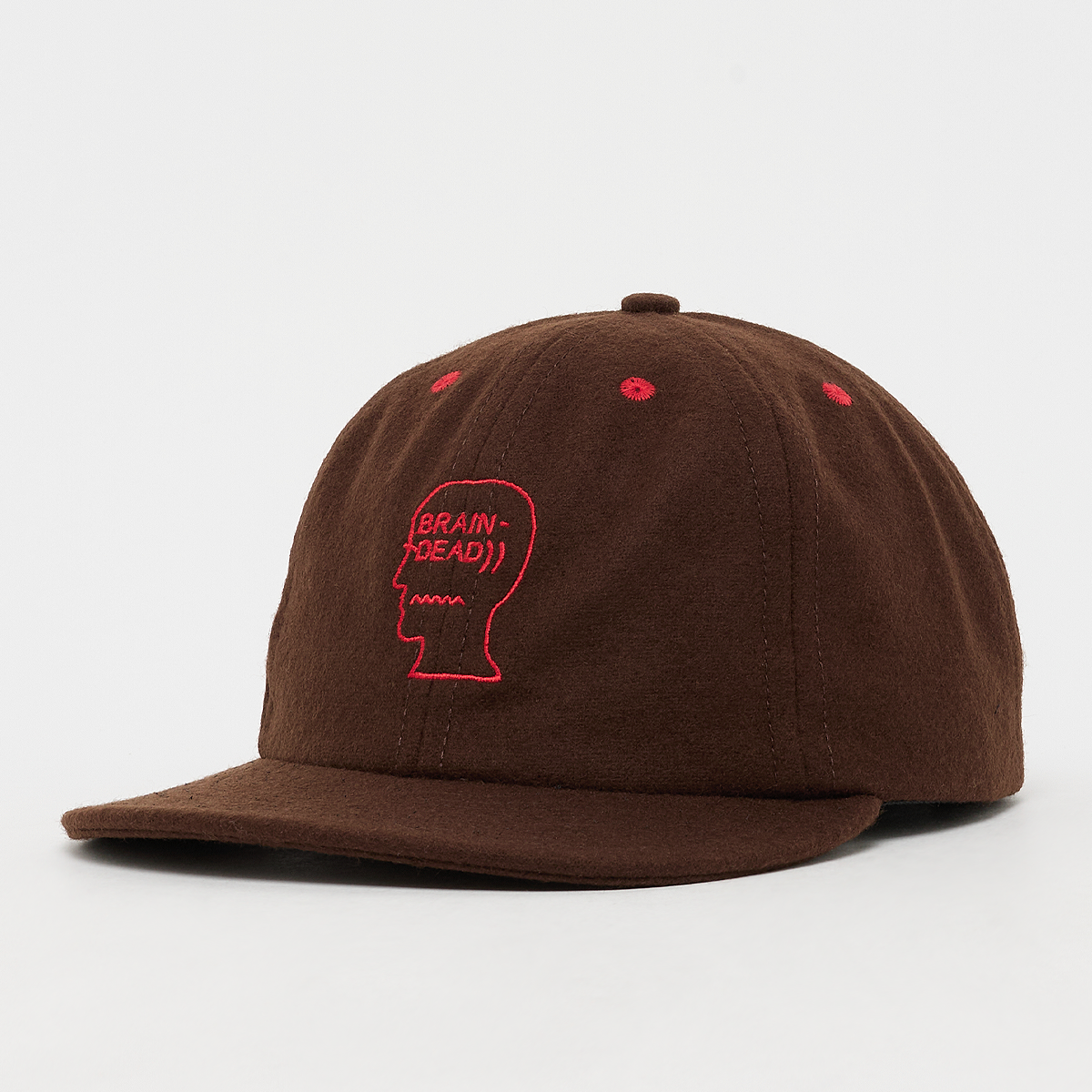 Buy Brain Dead Flannel Classic Logohead 6 Panel Hat in brown