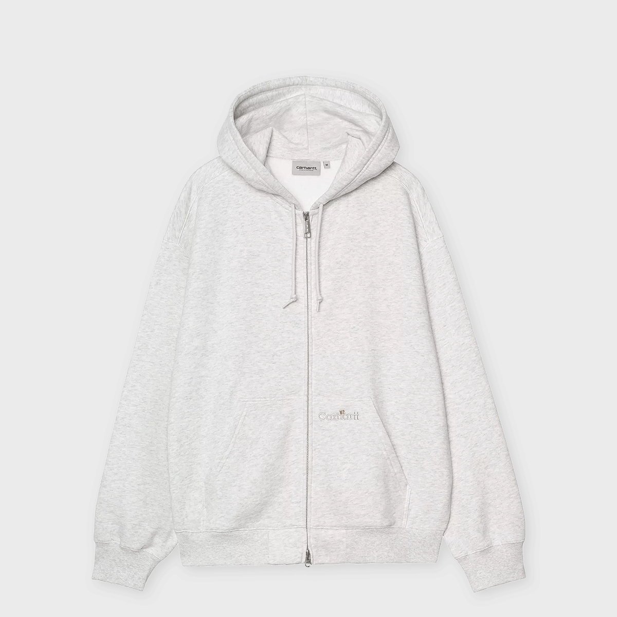 Buy Carhartt WIP Hooded WIP Label Sweat Jacket in grey | I036347
