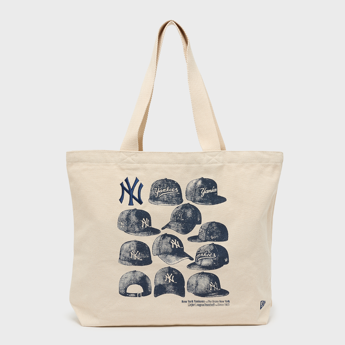 Buy New Era MLB New York Yankees Cap Graphic Tote Bag in beige