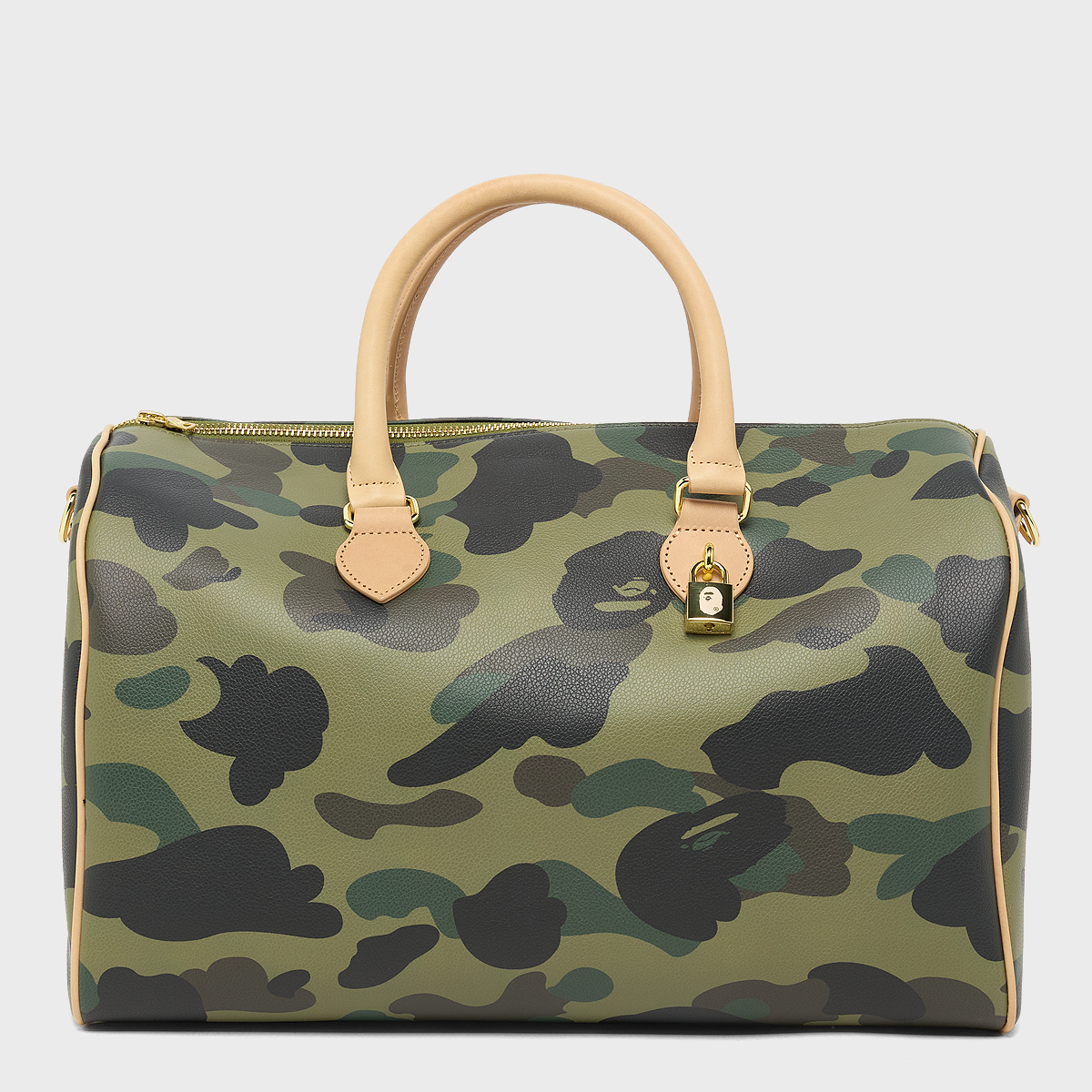 Buy A Bathing Ape 1st Camo Boston Bag in green | 001BAM301008MGRN